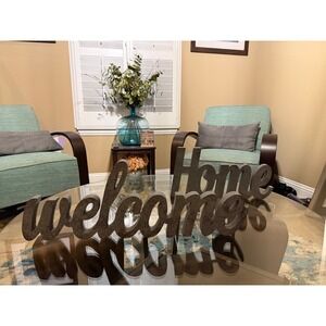 Welcome & Home grey decorative signage - decorative word Decor